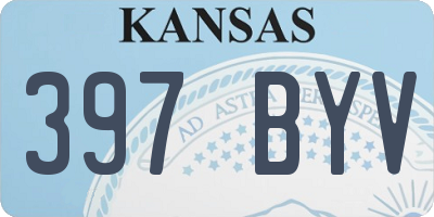 KS license plate 397BYV