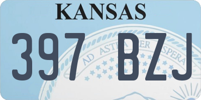 KS license plate 397BZJ