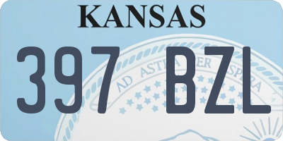 KS license plate 397BZL
