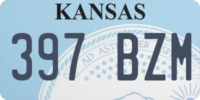 KS license plate 397BZM