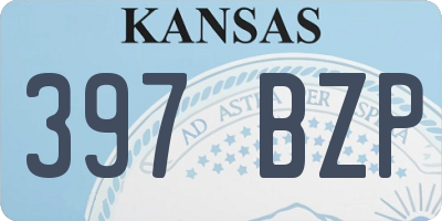 KS license plate 397BZP