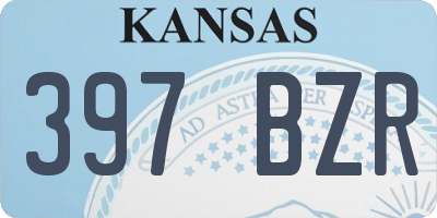 KS license plate 397BZR