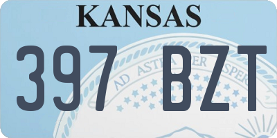 KS license plate 397BZT