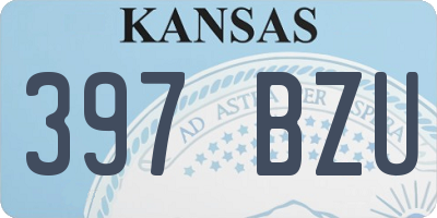 KS license plate 397BZU