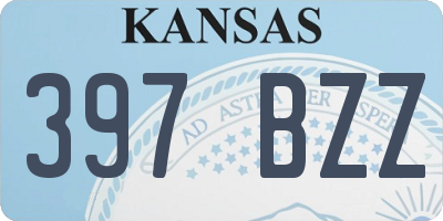 KS license plate 397BZZ