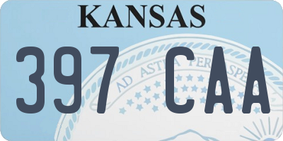 KS license plate 397CAA