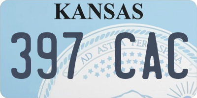 KS license plate 397CAC