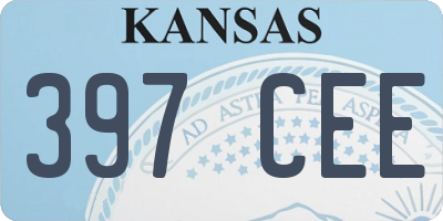 KS license plate 397CEE