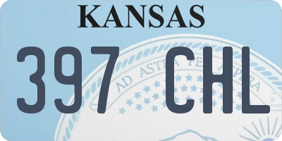 KS license plate 397CHL