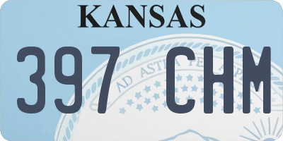 KS license plate 397CHM
