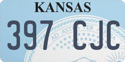 KS license plate 397CJC