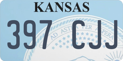 KS license plate 397CJJ