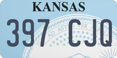 KS license plate 397CJQ