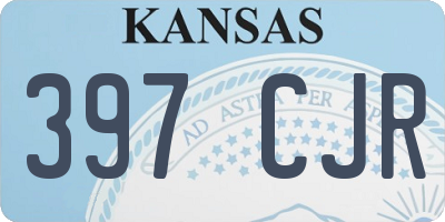 KS license plate 397CJR