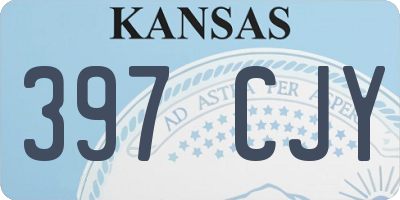 KS license plate 397CJY