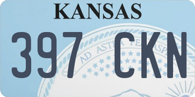 KS license plate 397CKN