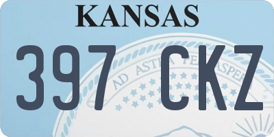 KS license plate 397CKZ