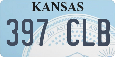KS license plate 397CLB