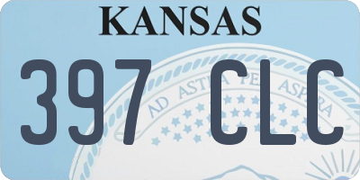 KS license plate 397CLC