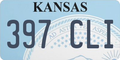 KS license plate 397CLI
