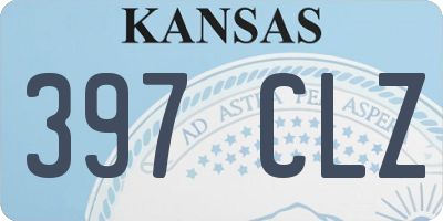 KS license plate 397CLZ