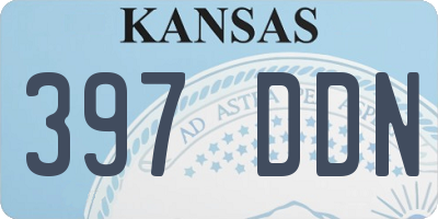 KS license plate 397DDN