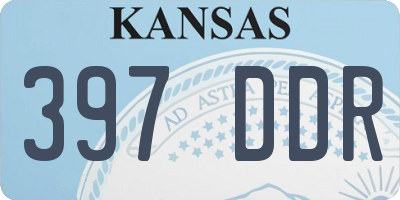 KS license plate 397DDR