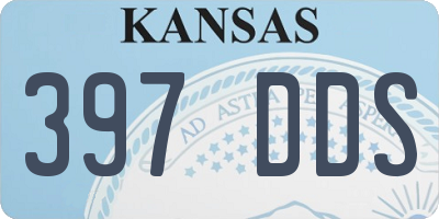 KS license plate 397DDS
