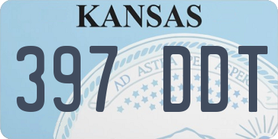 KS license plate 397DDT