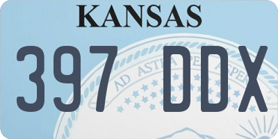 KS license plate 397DDX