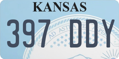 KS license plate 397DDY