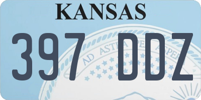 KS license plate 397DDZ