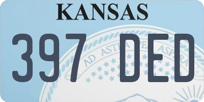 KS license plate 397DED