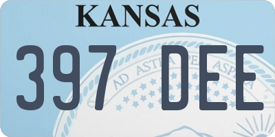 KS license plate 397DEE