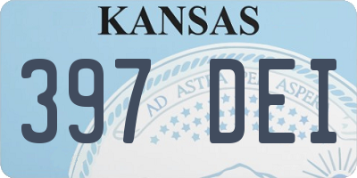 KS license plate 397DEI