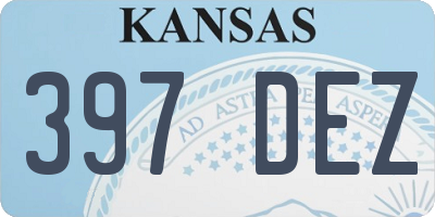 KS license plate 397DEZ