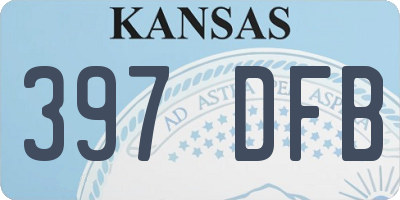 KS license plate 397DFB