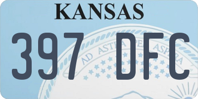 KS license plate 397DFC
