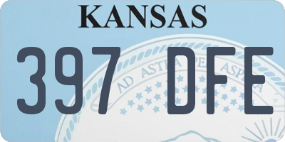 KS license plate 397DFE