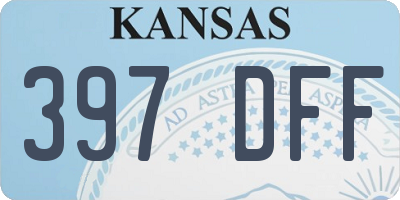 KS license plate 397DFF
