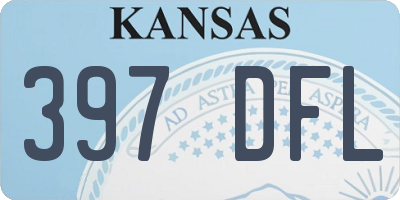 KS license plate 397DFL