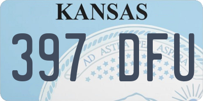 KS license plate 397DFU
