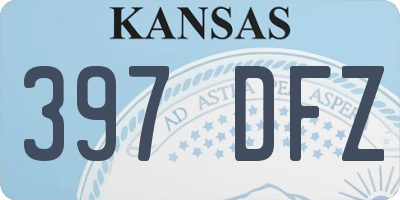 KS license plate 397DFZ
