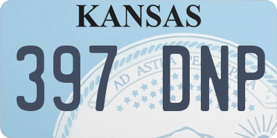 KS license plate 397DNP