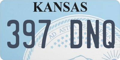 KS license plate 397DNQ