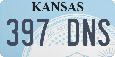 KS license plate 397DNS