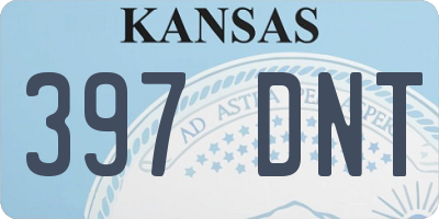 KS license plate 397DNT