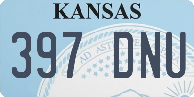 KS license plate 397DNU