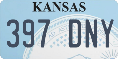KS license plate 397DNY