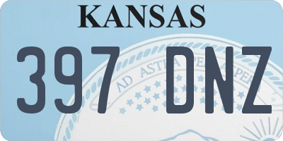 KS license plate 397DNZ